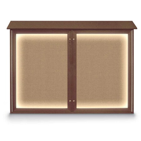 United Visual Products Open Faced Traditional Corkboard, 72x48" UV646A-WHITE-PEARL